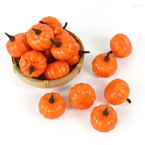 Fleurs décoratives 12pcs Halloween Mini artificiel simulation de citrouille artificielle Végétable DIY Craft Happy Festival Party Table Home Table Decoration