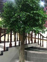 Fleurs décoratives 12pcs / lot fausses plantes artificielles ficus feuilles ginkgo biloba branches extérieures feuilles faites à la main pour le bureau à domicile de la fête de bricolage