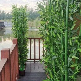 Fleurs décoratives 12pcs plante artificielle moderne facile à maintenir le bambou de simulation mignonne délicate sans yeux sans fade