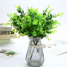 Fleurs décoratives 12 pièces bouquet de mariée diy faux avec une apparence réaliste facile à nettoyer écologique