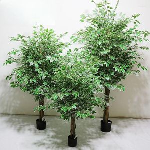 Fleurs décoratives 130cm-210cm, banian artificiel, fausses plantes, Mini Pot de feuilles, plantes d'intérieur pour la décoration intérieure