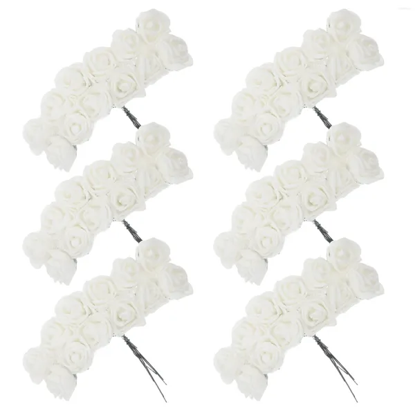 Fleurs décoratives 144 pièces Mini têtes de Roses pour artisanat fausse boîte à bonbons décor artificiel