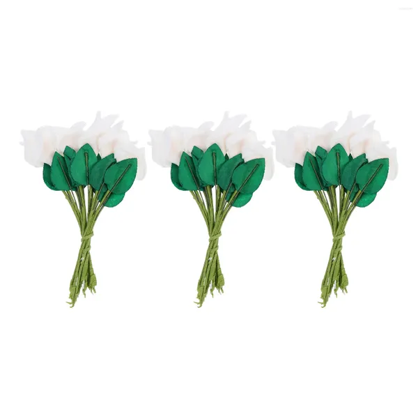 Fleurs décoratives 144 pièces Simulation petit Bouquet décor minuscule bricolage accessoires artisanat Adorable Mini papier artificiel pour fournitures faux