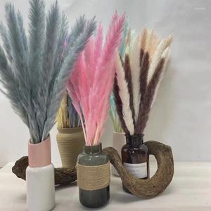 Fleurs décoratives 15 pièces fleur séchée petit roseau éternel herbe de Pampas Boho décoration de la maison cadeau pour petite amie noël 2023