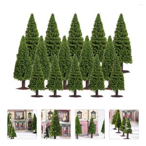 Decoratieve Bloemen 15 Stuks Miniatuur Model Landschap Layout Prop Tafelblad Decor Trein Boom Duurzaam Draad Spons Landschap Gemengd Grenen Kinderspeelgoed