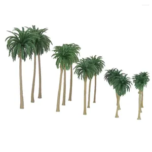 Decoratieve bloemen 15 stuks model boom landschap taart decoraties palm groen landschap plant huishouden