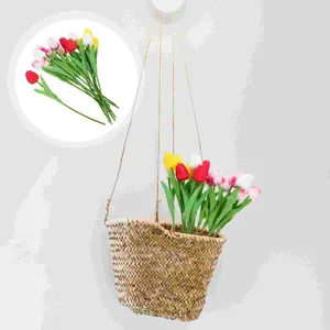 Fleurs décoratives, 15 pièces, simulation de tulipes, plantes artificielles, tulipes exquises, décor délicat