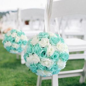 Decoratieve Bloemen 15CM Plastic Kunstbloem Ballen Rose Bruiloft Decoraties Verjaardagsfeestje Mooie Centerpieces Boeket Nep