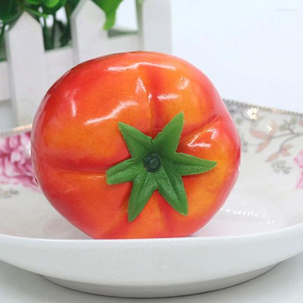 Fleurs décoratives 15pcs Modèle de mousse de tomate artificielle faux légumes affichage de décoration