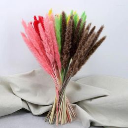 Decoratieve bloemen 15 -stks PAMPAS GRASSERBERED Flores Decorativas Plantas Artificiales Para Decoracion Valentijnsdag Home Decor