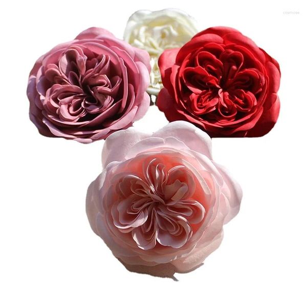 Fleurs décoratives 16ppcs / boîte artificiel Austin Soap Flower Head Giant Wedding Home Christmas Decor Doy Party Supplies Making Bouquet Shop