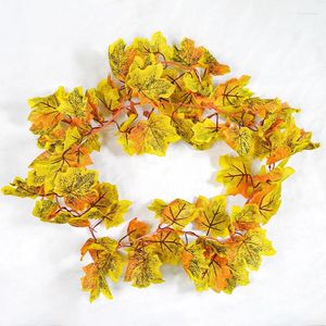Couronne de fleurs décoratives d'automne artificielles, 175cm, décoration de vigne pour noël et Halloween, guirlande de décoration pour la maison