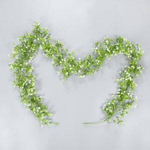 Fleurs décoratives 175 cm Artificielle Bébé Breath Vines String Décoration De Mariage DIY Guirlande Arc Faux Gypsophila Vine Outdoor Party Home