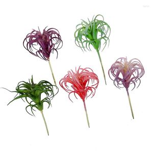 Decoratieve bloemen 17 cm doe -het -zelf kunstmatige luchtgras Tillandsia sappige ananas blad nep plantentafel bloem