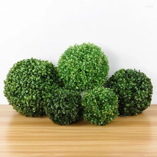 Fleurs décoratives 18/23/28 cm artificielle Milan herbe boule Simulation plantes vertes pour fête de mariage maison jardin extérieur faux bricolage décor