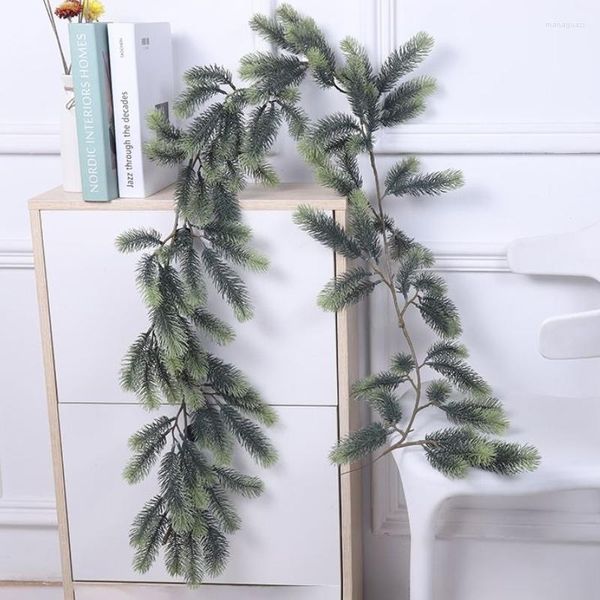 Fleurs décoratives 180cm plante artificielle décoration de noël guirlande sapin branche d'arbre suspendu rotin guirlande vigne pour la décoration intérieure