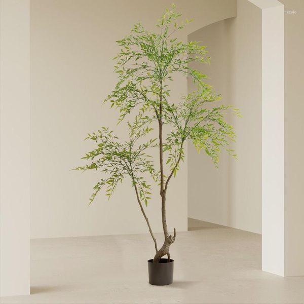 Fleurs décoratives 180CM plantes artificielles simulées Nandina bonsaï avec décor à la maison de Style Simple et faux paysage de plantes d'érable