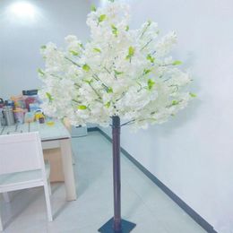 Fleurs décoratives 180cm haut de gamme artificielle fleur de cerisier arbre simulation blanche fausse plante pour les accessoires de tir de la station T de mariage