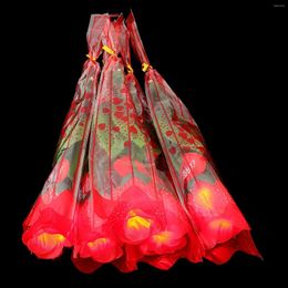 Flores decorativas 18 piezas brillantes Arreglo floral de rosa falso adorno artificial