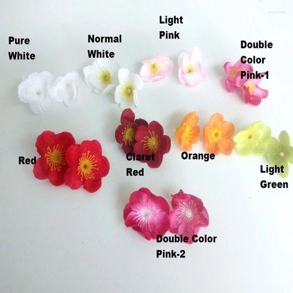 Fleurs décoratives 19000pcs / lot de haute qualité fabriqués 40 mm fleur de fleur de fleur de fleur de cerise adaptée à 3 mm LED 9 couleurs