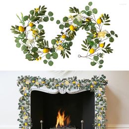 Fleurs décoratives 190cm artificielle citron canne Simulation fruits plantes guirlande chaîne pour la maison fête mariage photographie accessoire décor