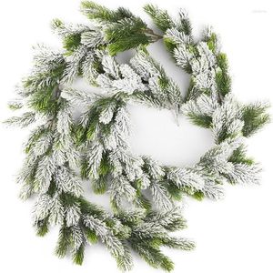 Fleurs décoratives 190 cm Plantes Artificielles Branches De Pin Accessoires D'arbre De Noël DIY Année Décorations De Fête Ornements De Noël Enfants Cadeau 2023