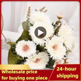 Decorative Flowers 1Bunch Small Sunflower Decoration Artificial Flower Colorful Silk Daisies For Home Arrangement Wedding Party