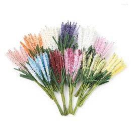 Decoratieve Bloemen 1 Bundel Lavendel Kunstboeket PE Schuim Nep Plant Voor Thuis Room Decor DIY Bruiloft Wanddecoratie Vaas Materiaal