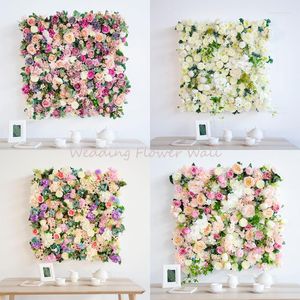 Decoratieve bloemen 1 m kunstmatige bloem bruiloft decoratie achtergrond muur zijden pioen pioen hortensia tulpen mix planten simulatie rij