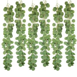 Decoratieve Bloemen 1M Kunstmatige Hangplanten Eucalyptus Garland Vine Fake Plant Voor Bruiloft Huis Tuin Decoratie Lente Groen