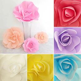 Fleurs décoratives 1pc 15/20 / 30 cm PE mousse de rose Rose Head Artificiel Fleur mariage anniversaire Party Home Decor DIY Valentin Day Cadeau