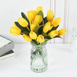 Decoratieve Bloemen 1Pc 30cm Tulp Kunstbloem Boeket Nep Voor Valntine's Day Gift Bruids Bruiloft Banket Woonkamer Woondecoraties