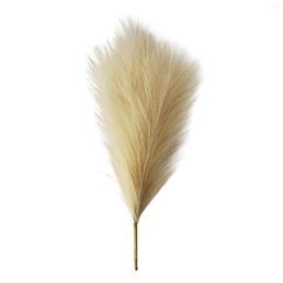 Flores decorativas 1pc 44cm Planta artificial Pampas Grass 7 Tenedor Poste corto Simulación Caña pequeña Decoración de boda Sala de estar Decoración para el hogar