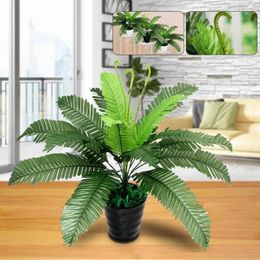 Fleurs décoratives 1pc 44 cm Fake Fern Plantes artificielles Palme Palle Tropical Plastic vert perse Plant Plant Plant Mur FAUX