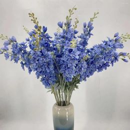 Fleurs décoratives 1 PC 88 cm artificielle Delphinium fleur branche fausse feuille pour mariage maison fête décoration Simulation jacinthe soie