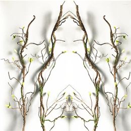 Fleurs décoratives 1 pc 90 cm Faux Branches D'arbres Rotin Kudo Fleur Artificielle Vigne Pour La Maison El Décoration De Mariage