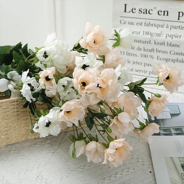 Fleurs décoratives 1pc 95cm de fleur artificielle Silk Peony Real Touch Fake plante pour décoration de mariage Home Garen Christmas