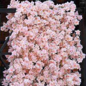 Fleurs décoratives 1pc Vinons de fleur de cerisier artificielles suspendues pour la décoration intérieure