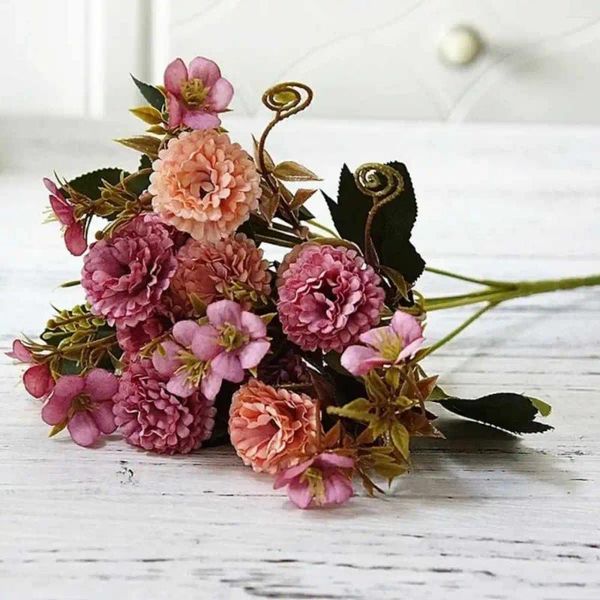 Fleurs décoratives 1pc Artificiel Européen Small Clove Earnations Home Pographie Décoration Handmade Wedding Christmas DIY MATÉRIAUX