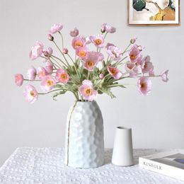 Decoratieve bloemen 1 stc kunstmatig nep kleine bloemen bloesem boeket voor doe -het -zelf vaas arrangement huishoudelijke woonkamer bruiloftsfeestdecoratie