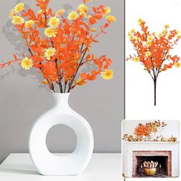 Decoratieve Bloemen 1PC Kunstmatige Herfst Buiten Plastic Faux Struiken Voor Herfst Bloemstuk Hangende Manden Thuis