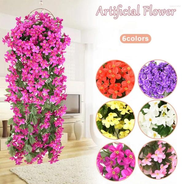 Fleurs décoratives 1pc Vin de fleur artificielle 85 cm Rose blanc rose jaune fuchsia violet rouge soie fausses plantes pour balcon fêtard marinings à la maison