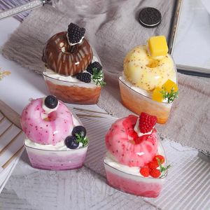 Decoratieve bloemen 1 pk kunstmatige fruit cake cup cake nep voedsel decoratie pography pro simulatie model theetafel fcyy-057