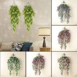 Fleurs décoratives 1pc Lavande artificielle fausse fleur mur de fleur suspendue vigne de mariage rotin décor fiori artificiali tuin décoratie