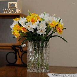 Fleurs décoratives 1pc Artificiel Narcissus Fleur Bouquet de meubles intérieurs Décoration Fausse Scène de mariage Scène de tournage
