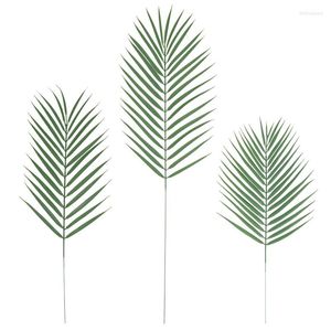 Fleurs décoratives 1pc feuilles de palmier artificielles fausses plantes fausse feuille verdure arbre tropical pour mariage fête dans la jungle
