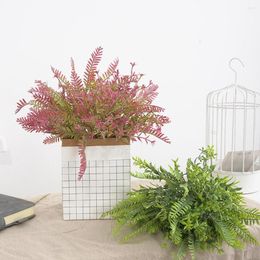 Decoratieve bloemen 1 pc kunstmatige plant tak levensechte plastic faux boeket bruiloft decor blad stengel kantoor huizen tuin ornamenten