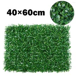 Fleurs décoratives 1pc murs de plantes artificielles feuillage haie tapis d'herbe panneaux de verdure clôture imperméable à nettoyer facilement 40x60cm décor