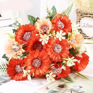 Fleurs décoratives 1pc Artificiel Silk Flower Bunch Bundal Wedding Bouquet Arrangement Home Decorations El Party Garden Diy Craft Floral