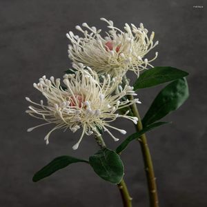 Fleurs décoratives 1pc Silk artificiel Single Claw à tête chrysanthemum s Noël garland